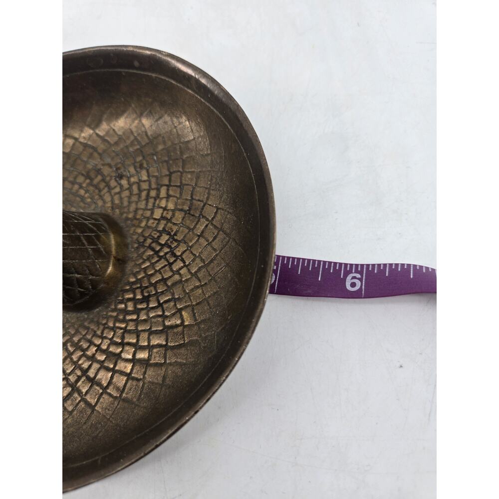 Vtg 1946 Russwood Sombrero Solid Cast Bronze Trinket Dish Jewelry Holder 5" - Picture 9 of 13